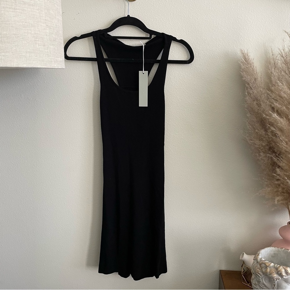 Revolve One gray day black open back dress